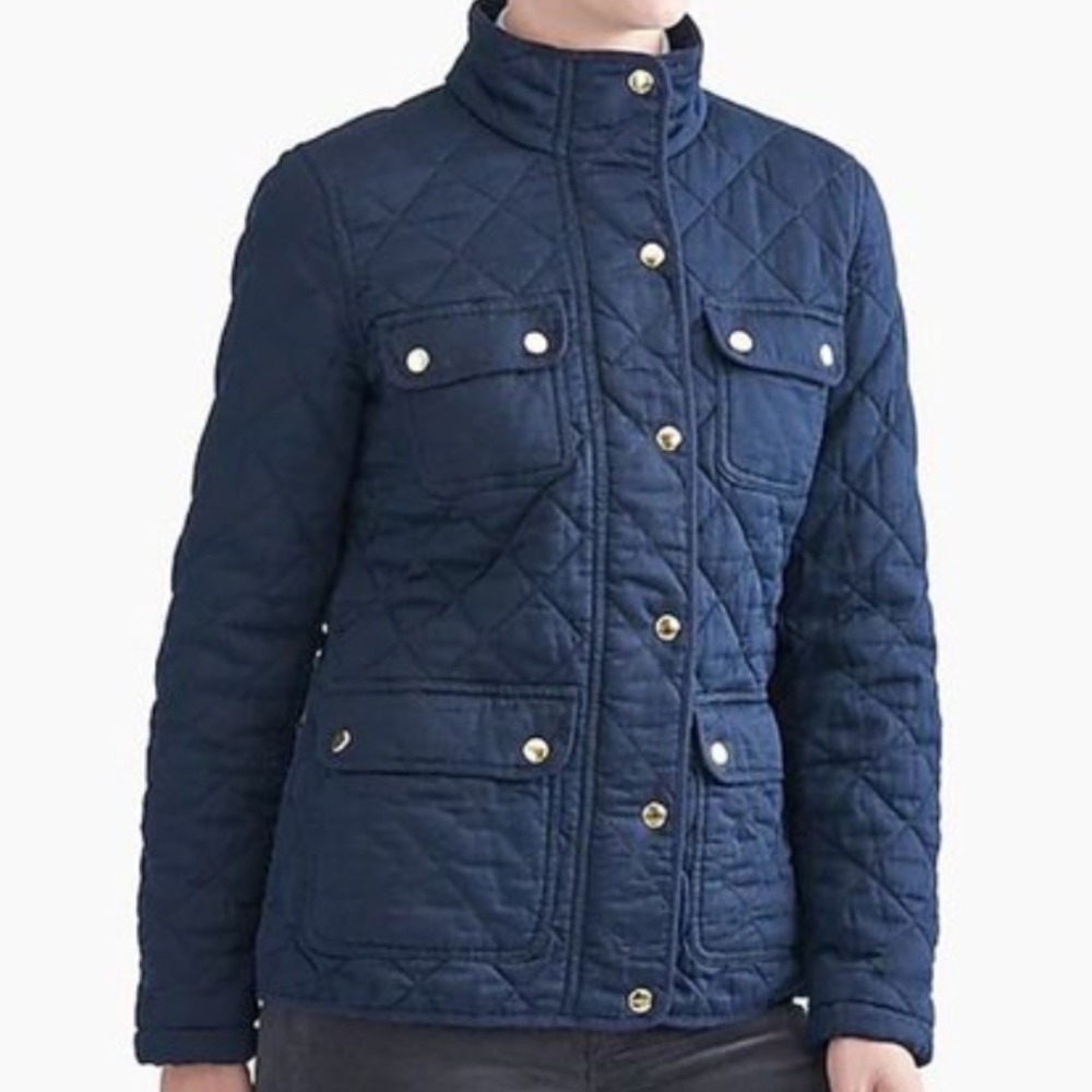 jcrew: nwt navy quilted jacket ✰✰